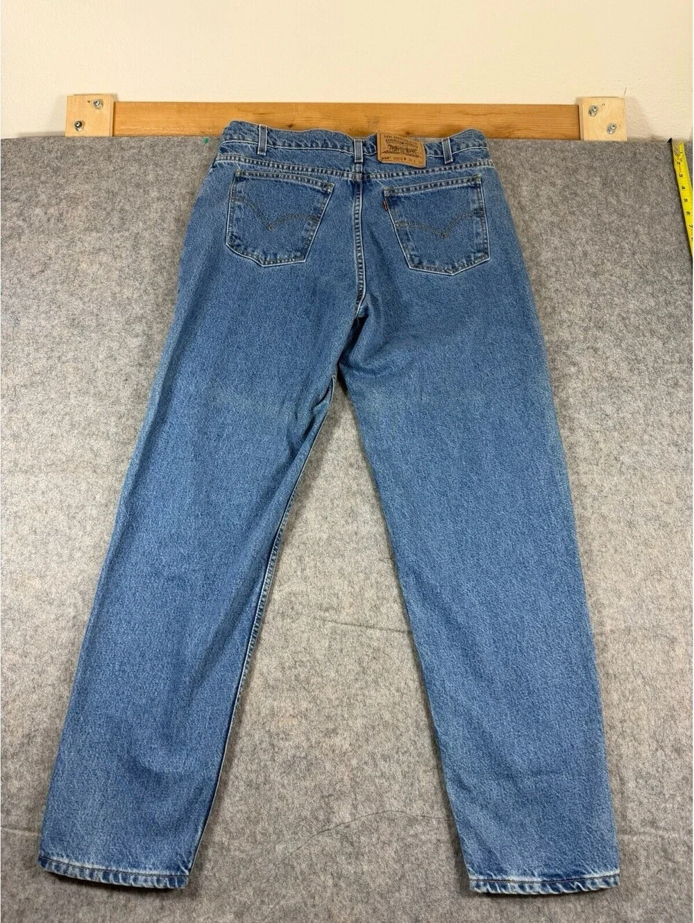 Vintage Levi's 550 Denim Jeans Relaxed Fit Tapered Orange Tab Mens Tagged 36x32